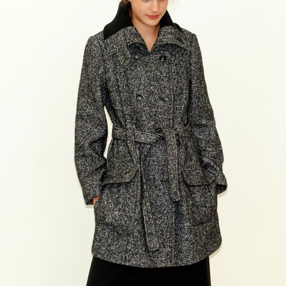 New Calvin Klein Grey Wool Coat